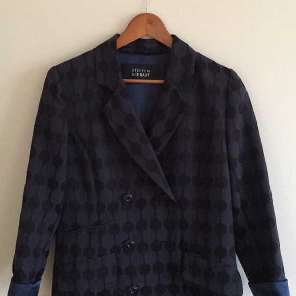 Authentic Steffen Schraut Designer black-navy coat - Picture 2 of 5
